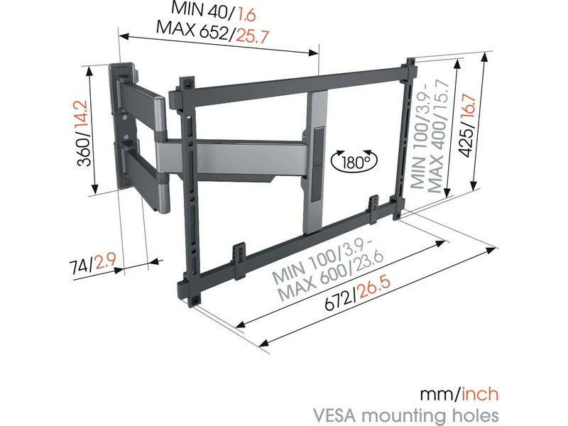 Vogel's TVM 5645 Full-Motion TV Wall Mount Grey - Image 7