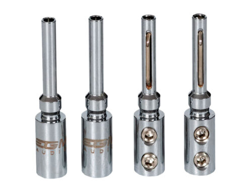Banana Plug Nude - Rhodium