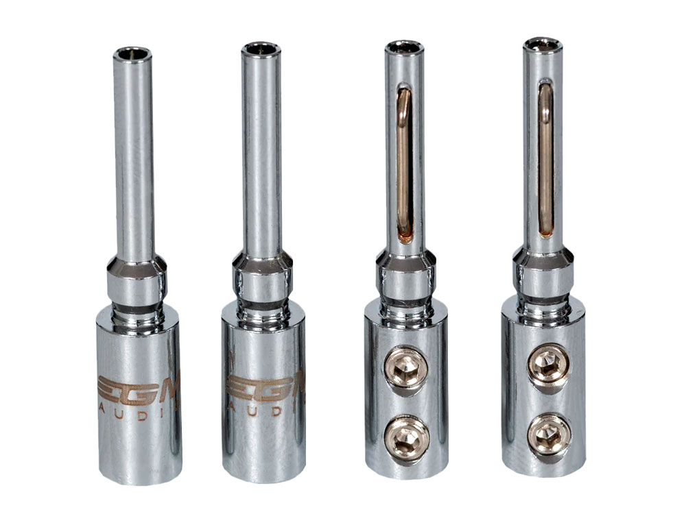 Banana Plug Nude - Rhodium