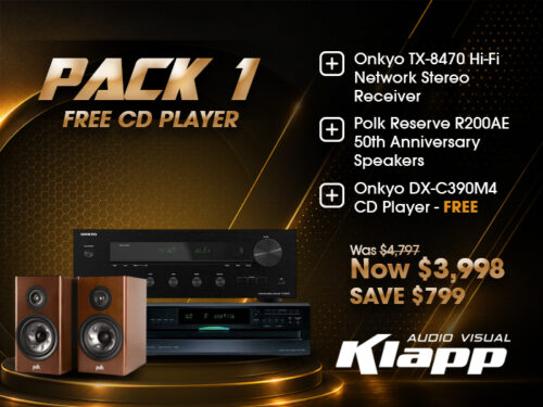 Onkyo TX-8470 & Polk Reserve R200AE Hi-Fi Package + FREE Onkyo CD Player