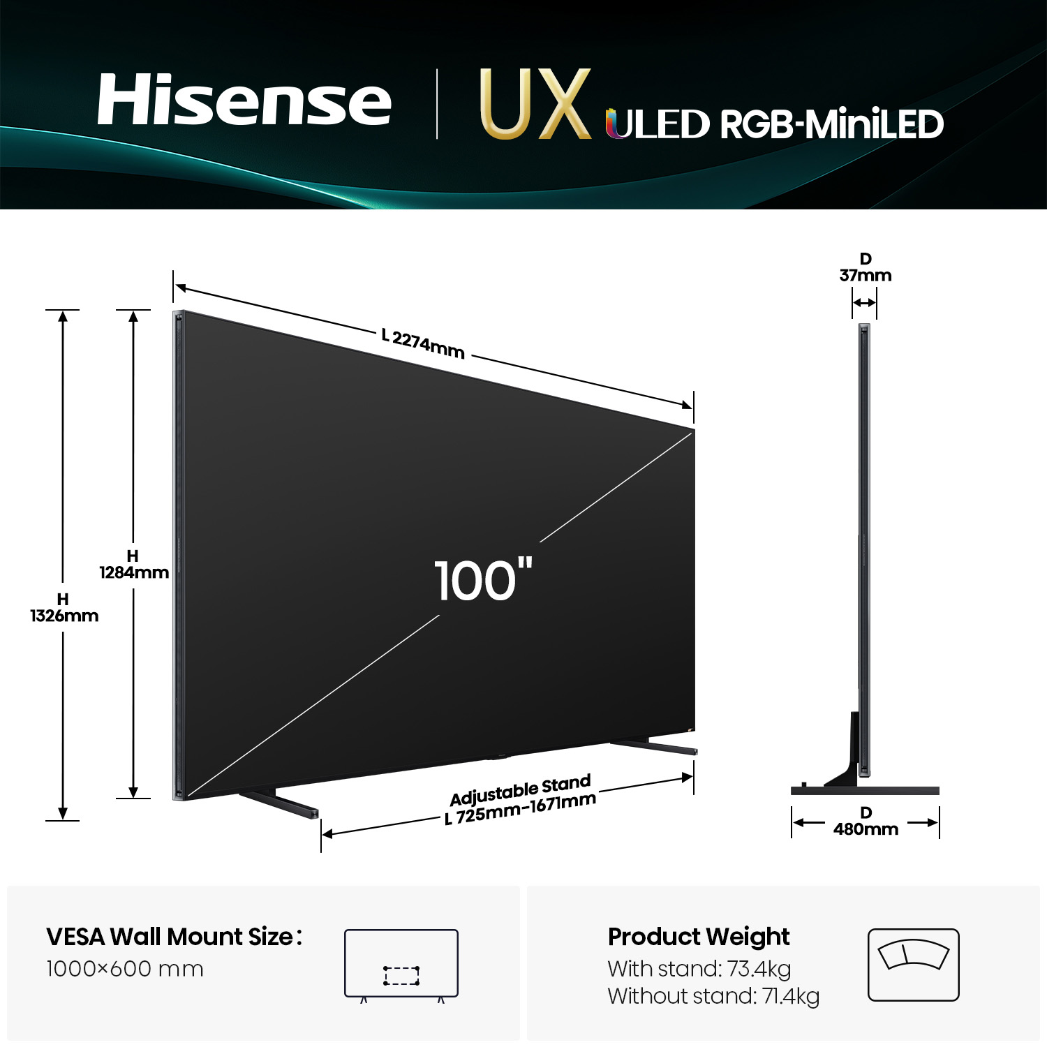 Hisense UX RGB-MiniLED 4K 165Hz Smart TV - Image 5
