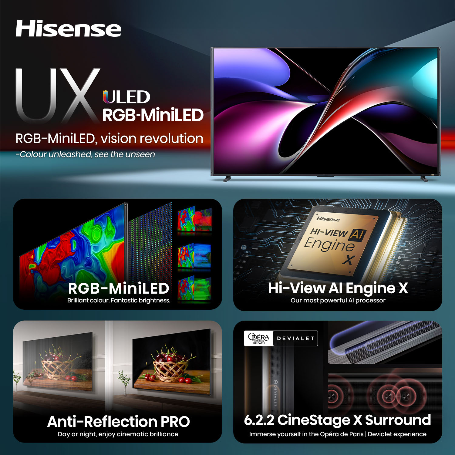 Hisense UX RGB-MiniLED 4K 165Hz Smart TV - Image 8
