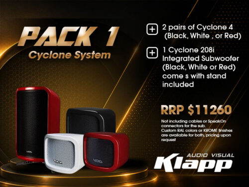 VOID Acoustics Cyclone System Package with Cyclone 4 speakers and Cyclone 208i subwoofer