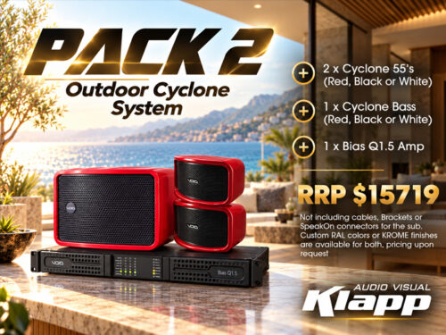VOID Acoustics Outdoor Cyclone System with Cyclone 55 speakers, Cyclone Bass and Bias Q1.5 amplifier