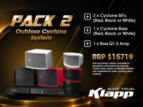 VOID Acoustics Outdoor Cyclone System with Cyclone 55 speakers, Cyclone Bass and Bias Q1.5 amplifier